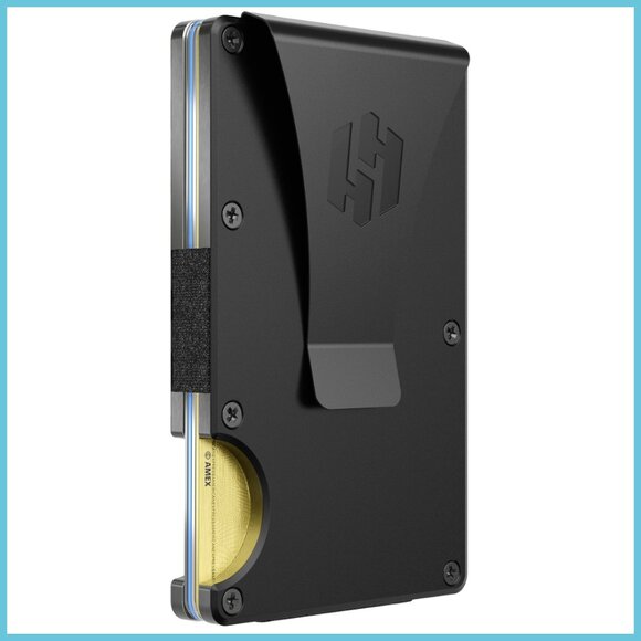 Slim RFID Blocking Aluminum Card Case with Money Clip Holds 12 Cards